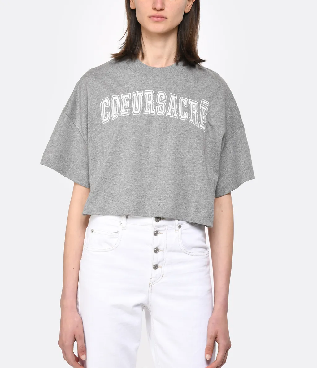Letters Embroidered T-Shirt