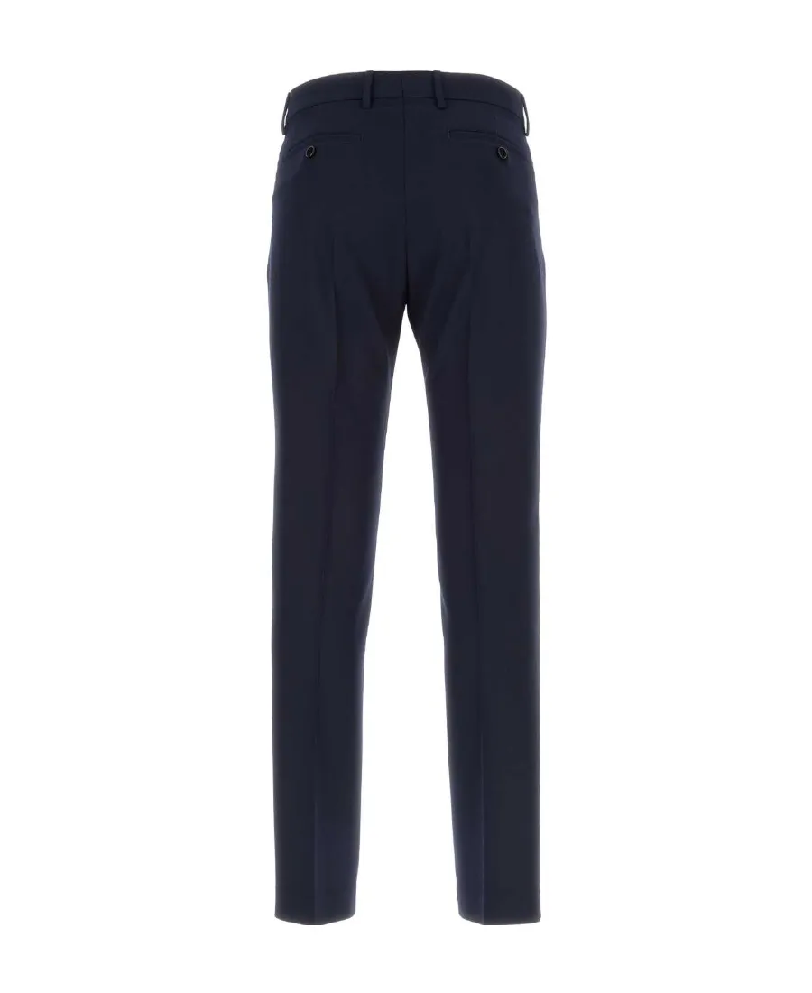 Mid-Rise Pressed Crease Trousers