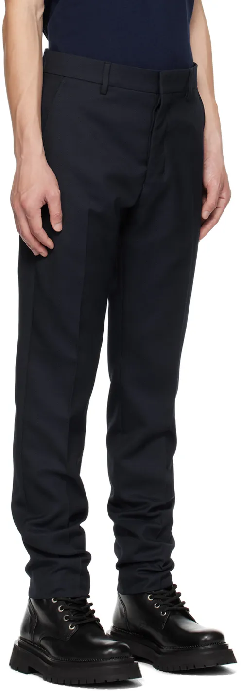 Mid-Rise Pressed Crease Trousers