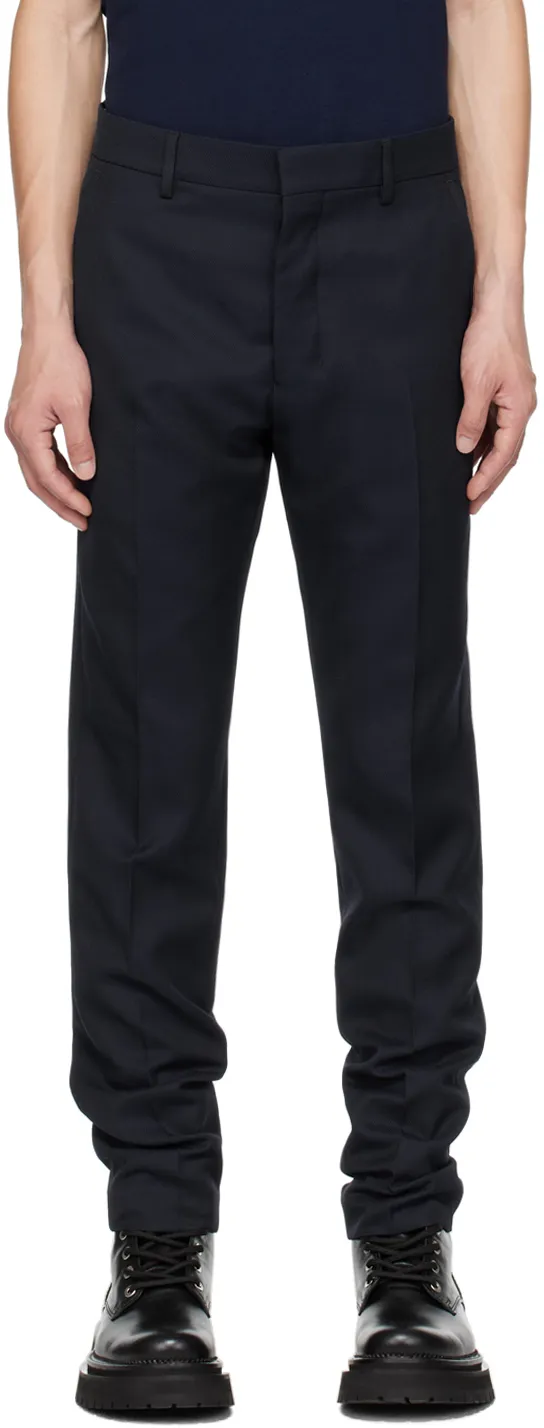 Mid-Rise Pressed Crease Trousers