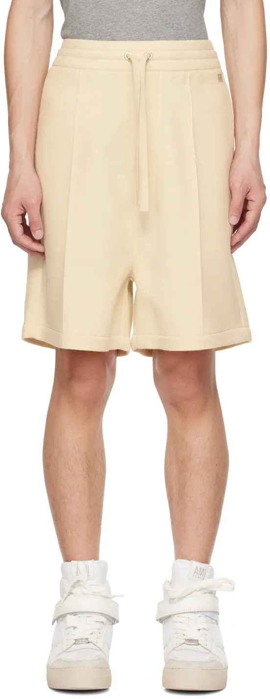 Pintuck Drawstring Shorts