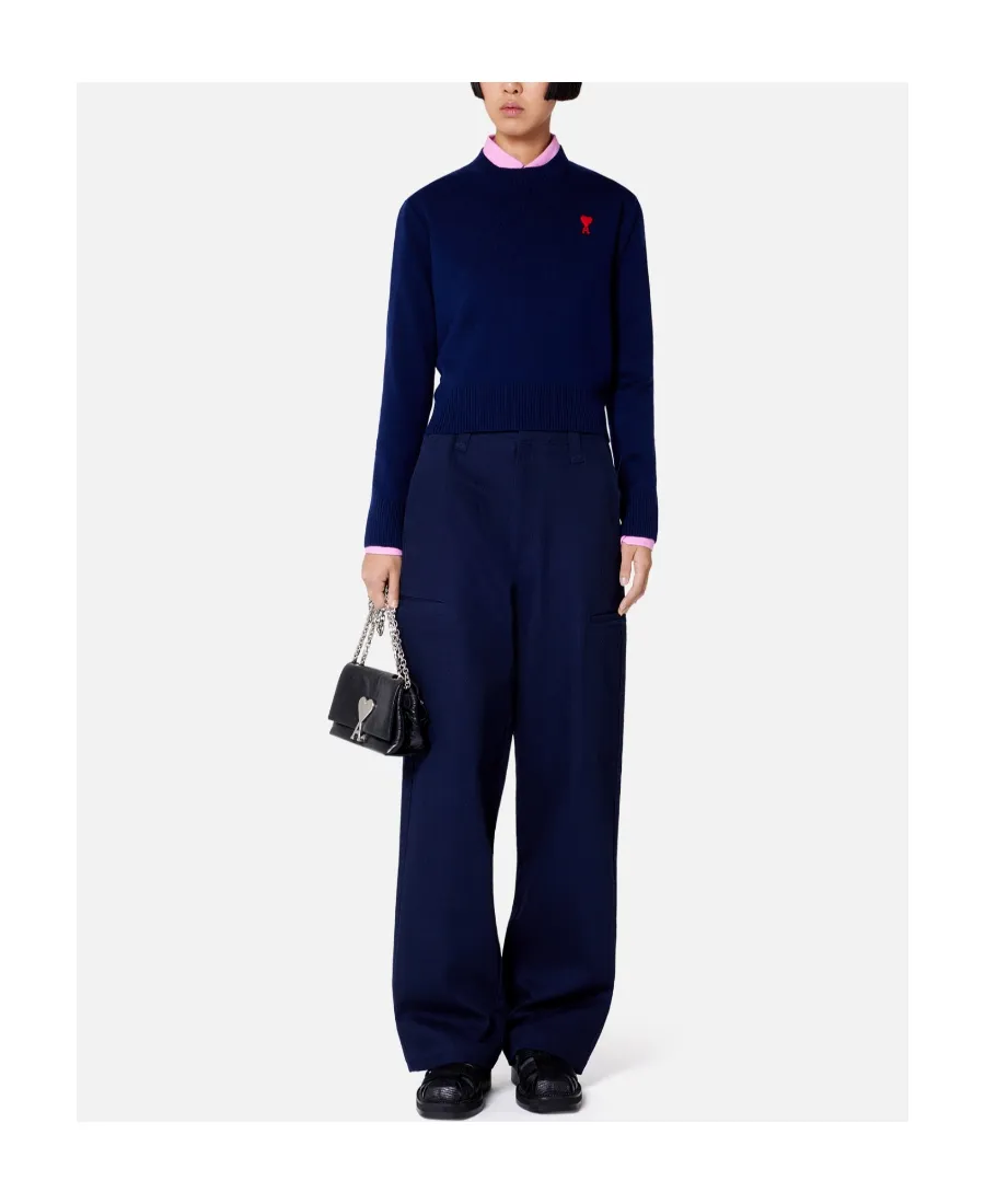 Cotton Wide-Leg Trousers