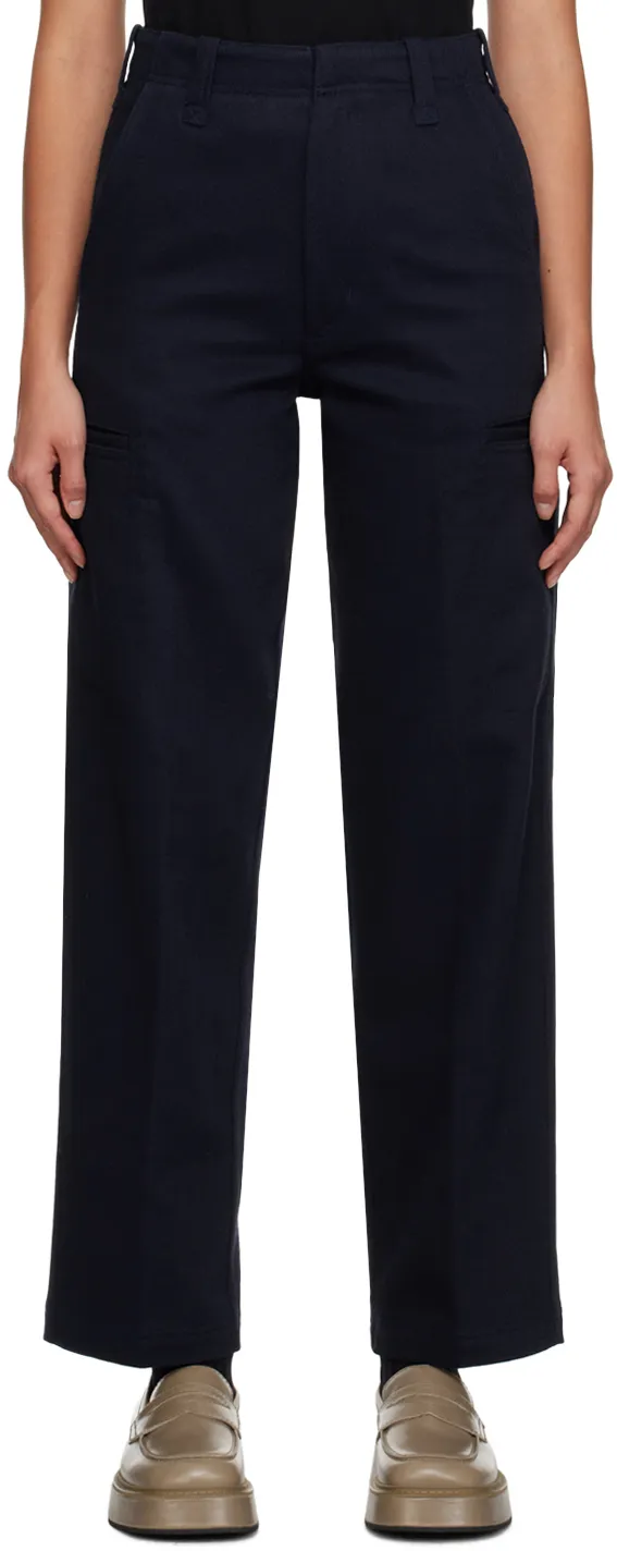 Cotton Wide-Leg Trousers