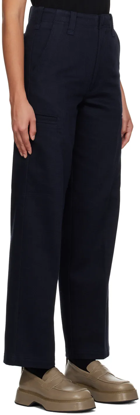 Cotton Wide-Leg Trousers