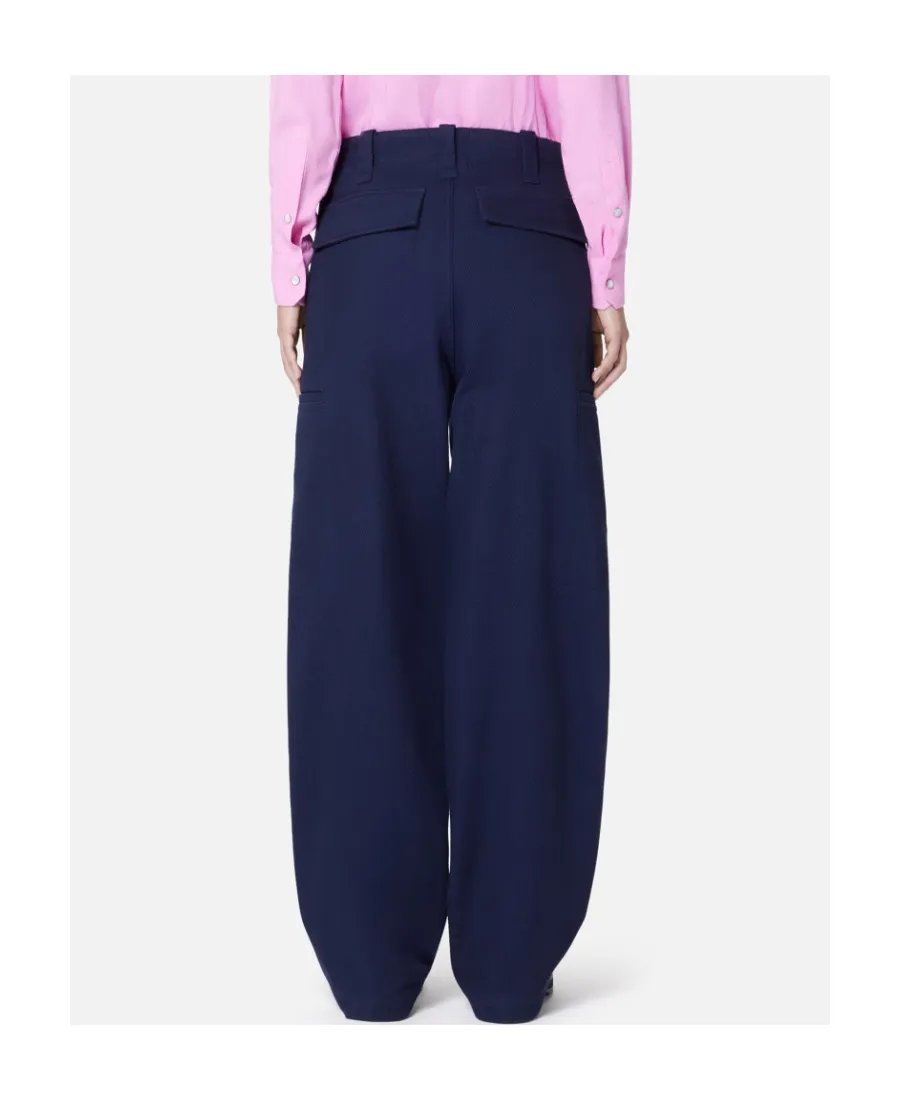 Cotton Wide-Leg Trousers