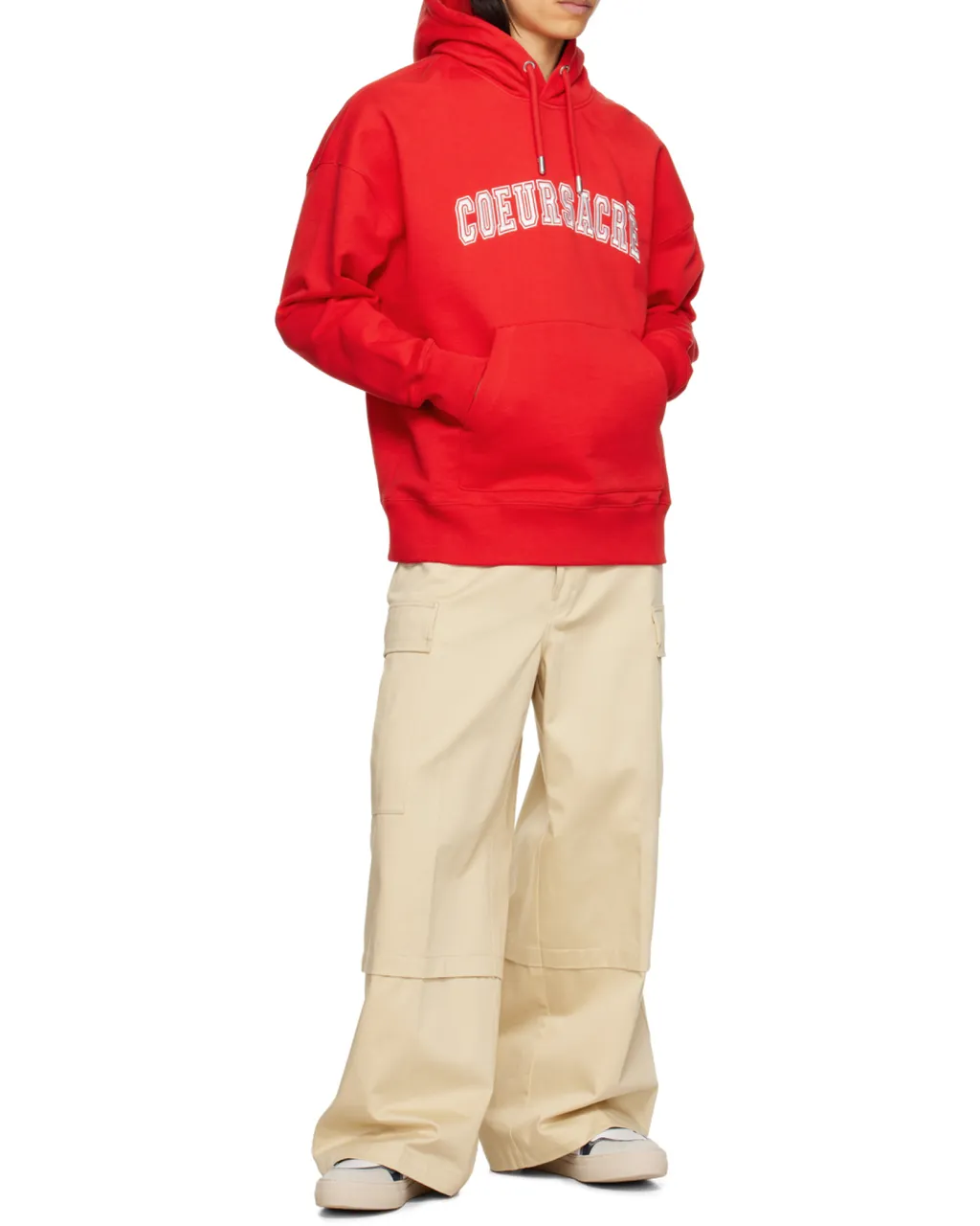Coeur Sacré Embroidered Drawstring Hoodie