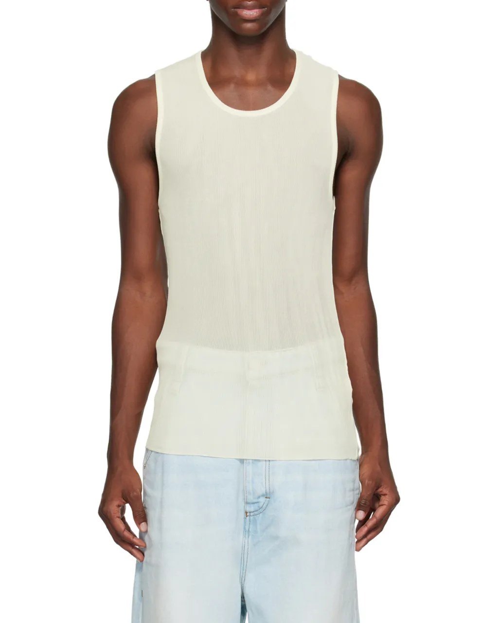 Crewneck Knitted Tank Top