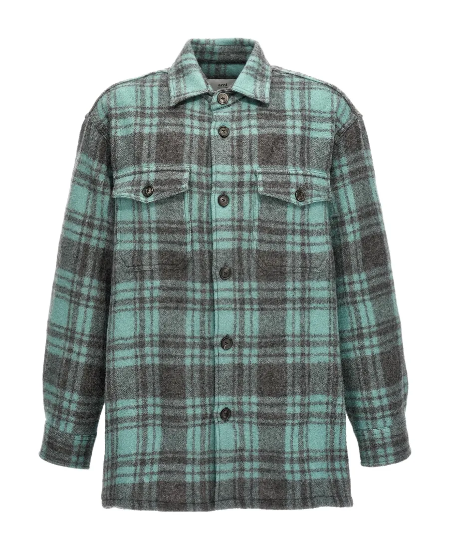 Checked Buttoned-Up Overshirt