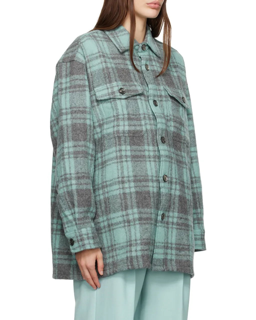 Checked Buttoned-Up Overshirt