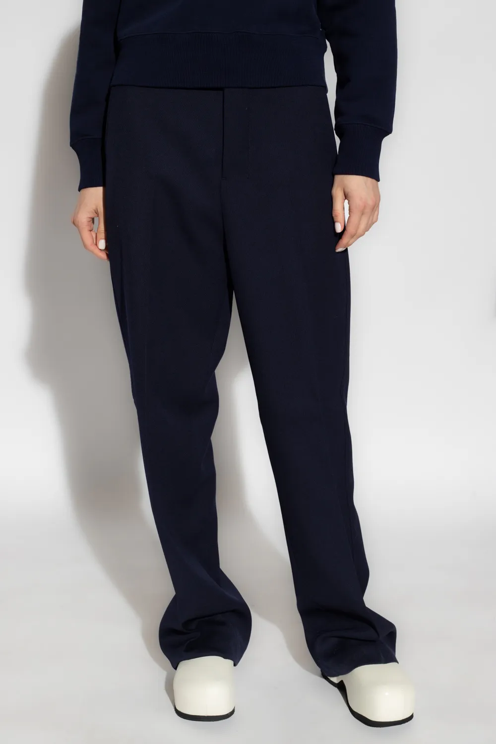 High Waist Wool Trousers