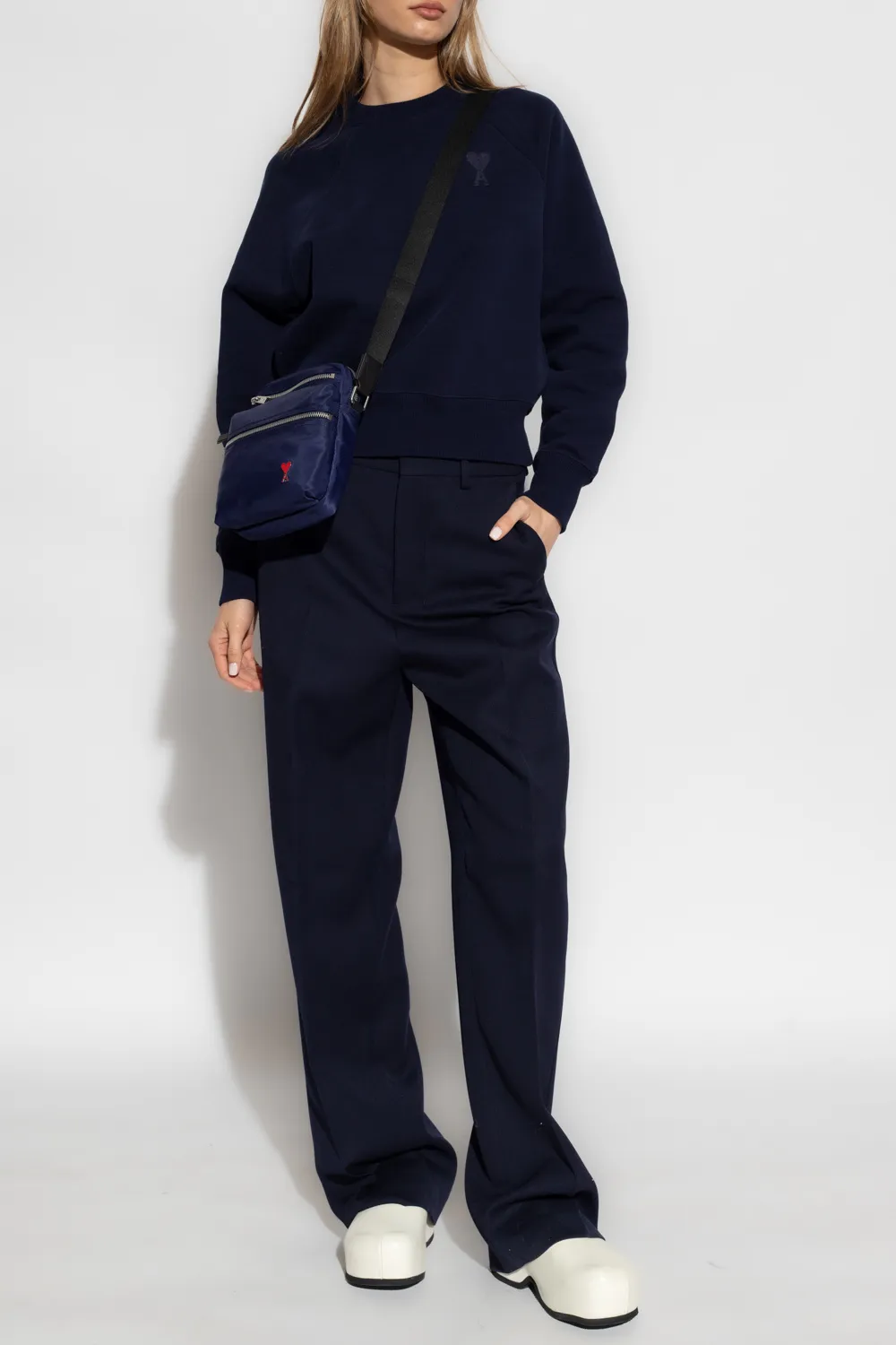 High Waist Wool Trousers