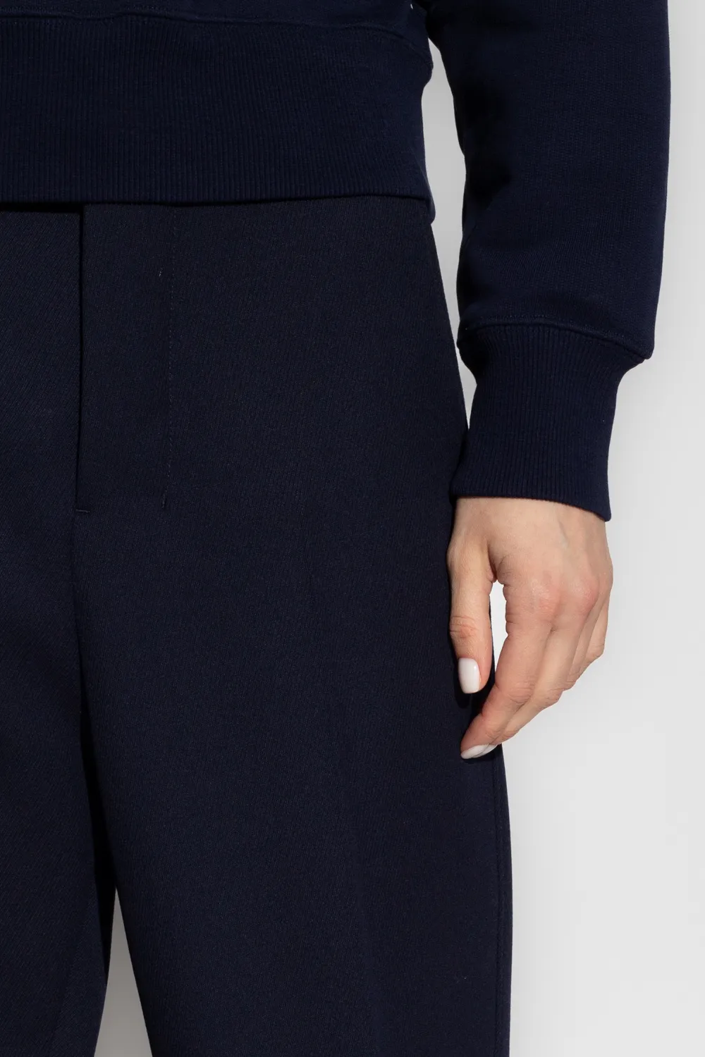 High Waist Wool Trousers