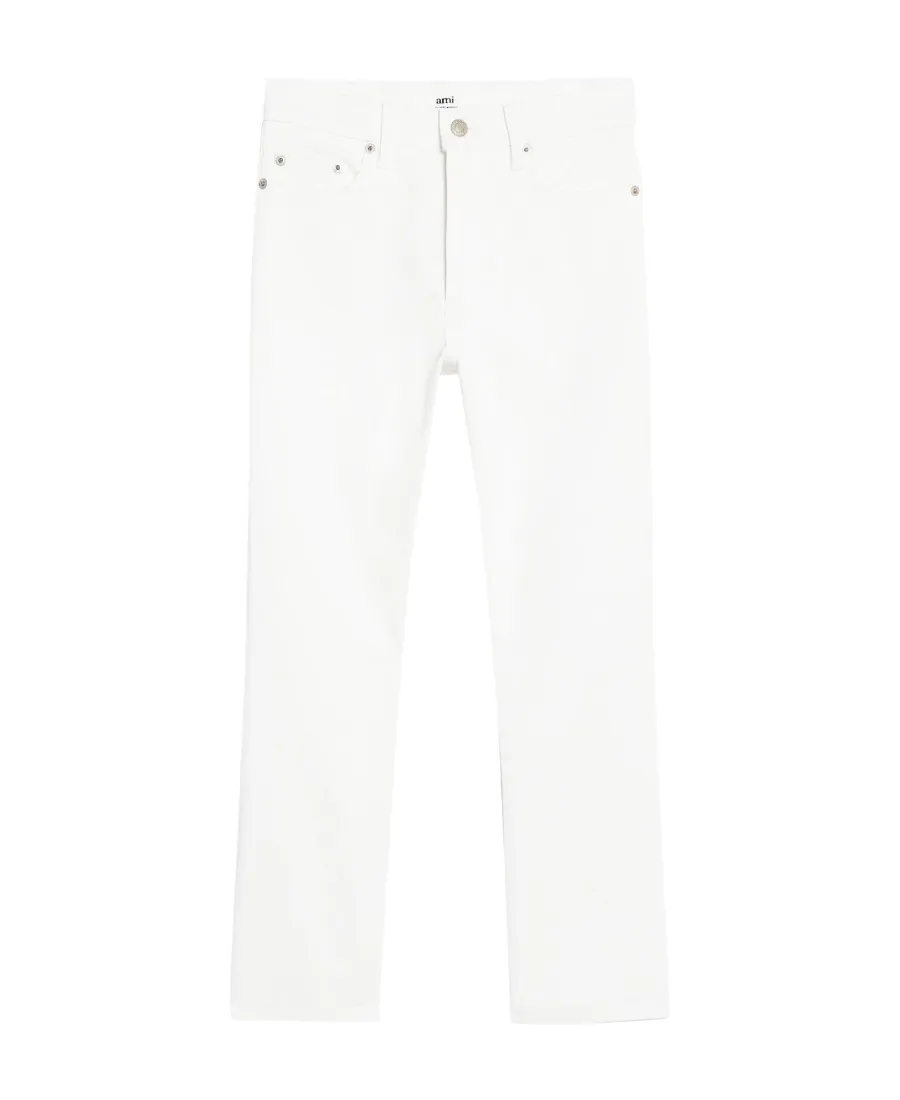 Wide Stretch Cropped Denim Jeans