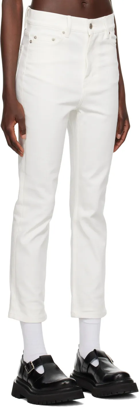 Wide Stretch Cropped Denim Jeans