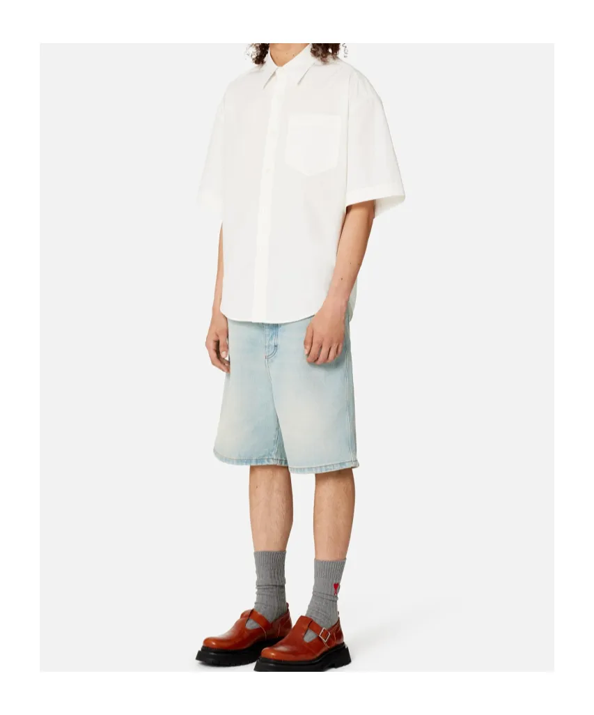 Button-Front Short-Sleeved Shirt