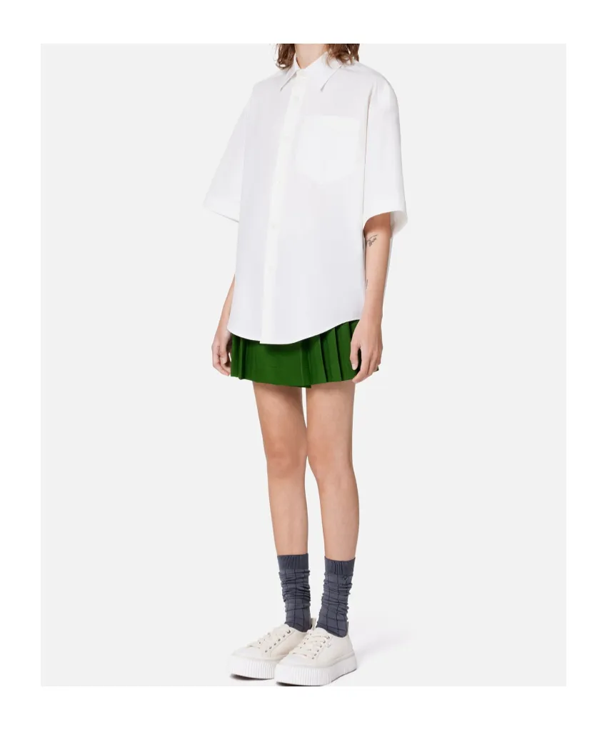 Button-Front Short-Sleeved Shirt