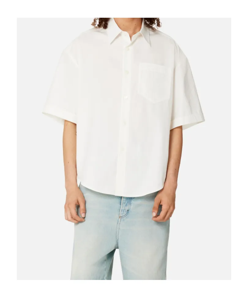 Button-Front Short-Sleeved Shirt
