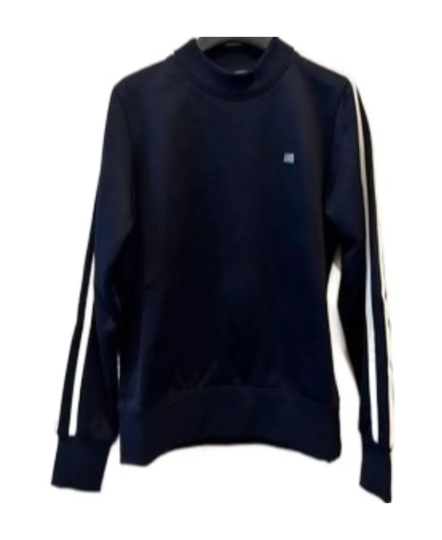 Logo Embroidered Side-Striped Sweatshirt