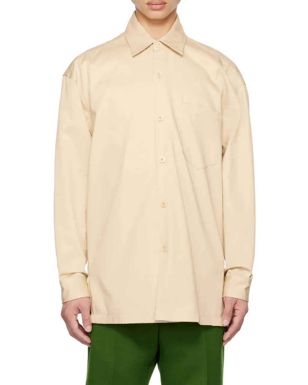 Logo-Printed Long-Sleeved Buttoned Shirt