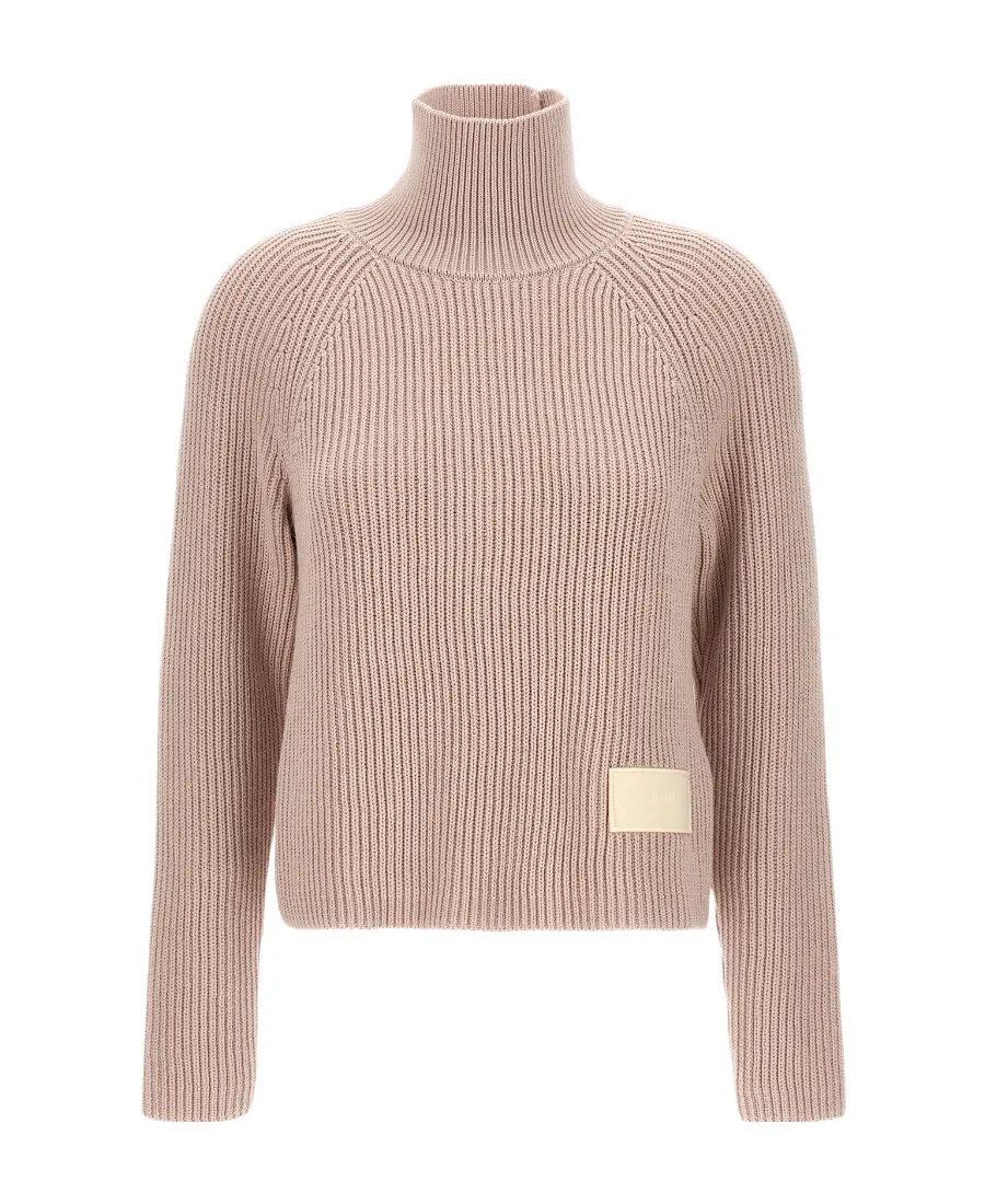 High-Neck Long-Sleeved Sweater