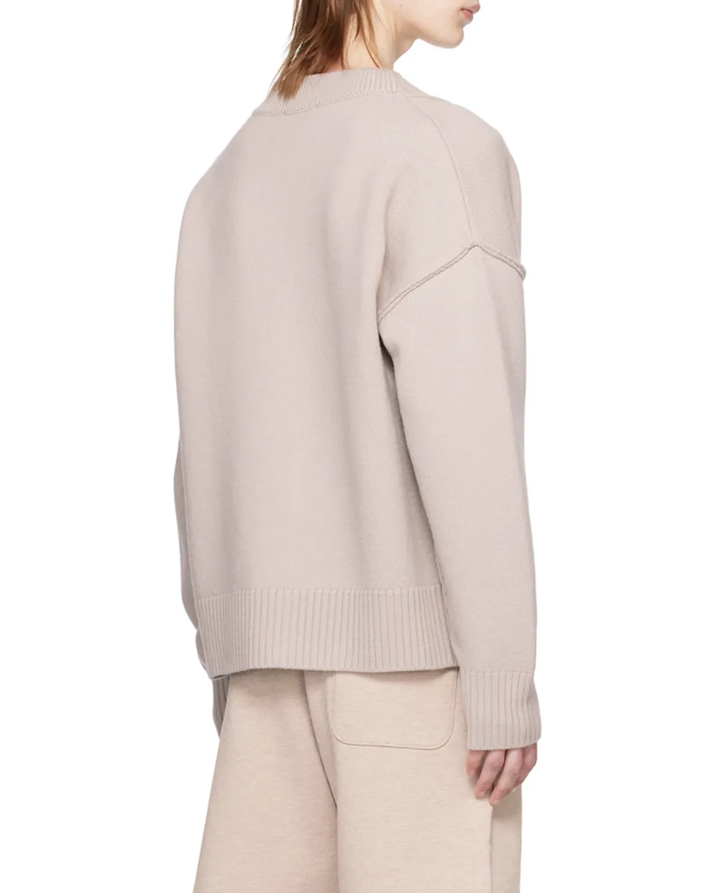 Ami De Coeur Logo Intarsia-Knit Cardigan