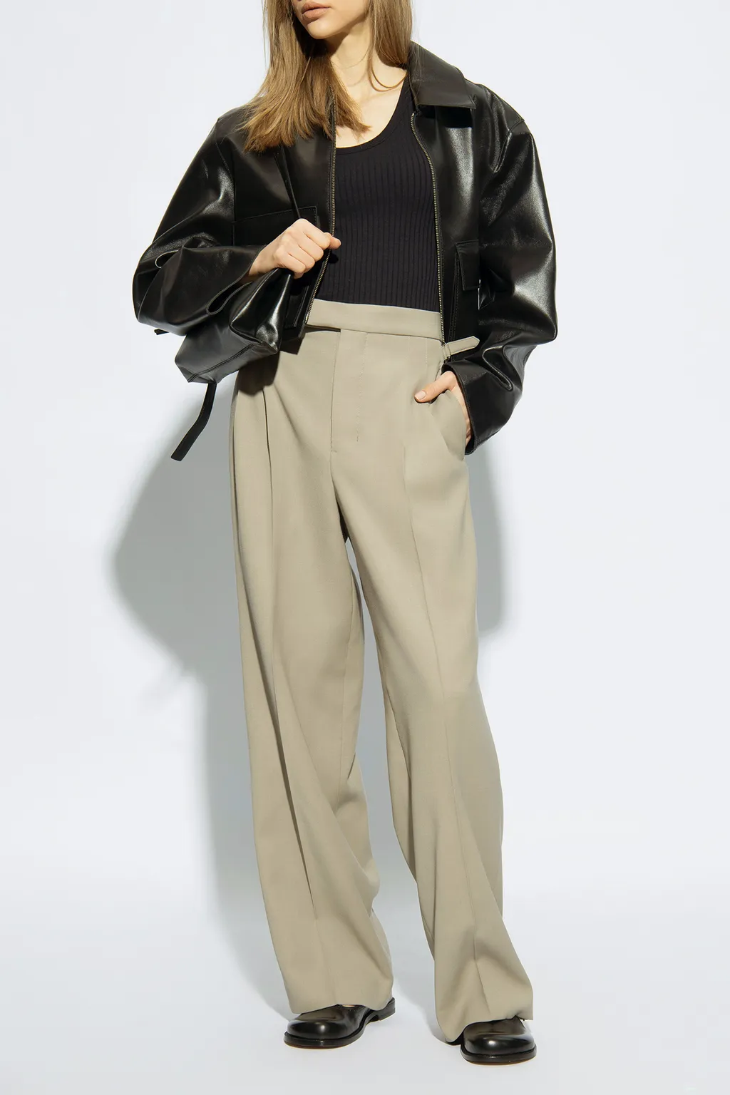 High Waisted Straight Leg Pants