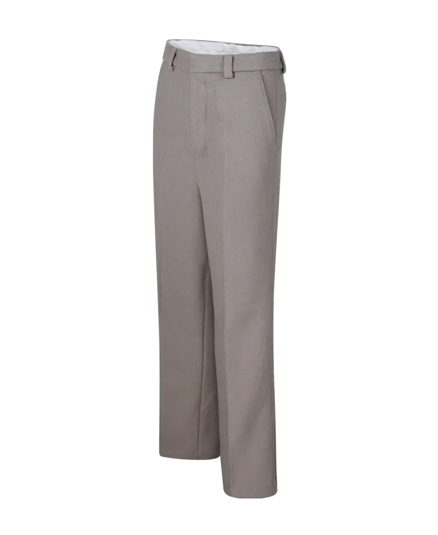 Straight-Leg Pleat-Detailed Trousers