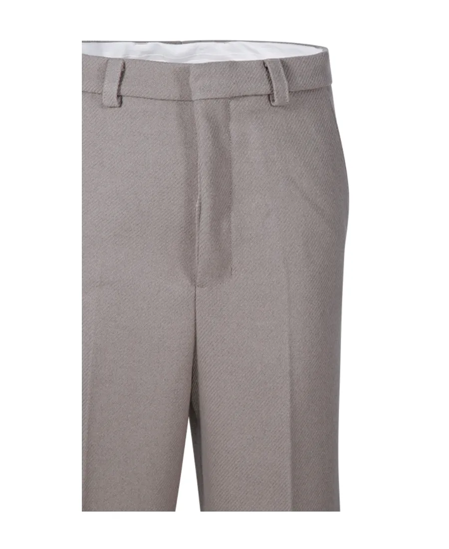 Straight-Leg Pleat-Detailed Trousers