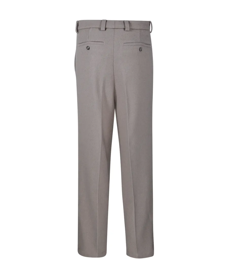 Straight-Leg Pleat-Detailed Trousers