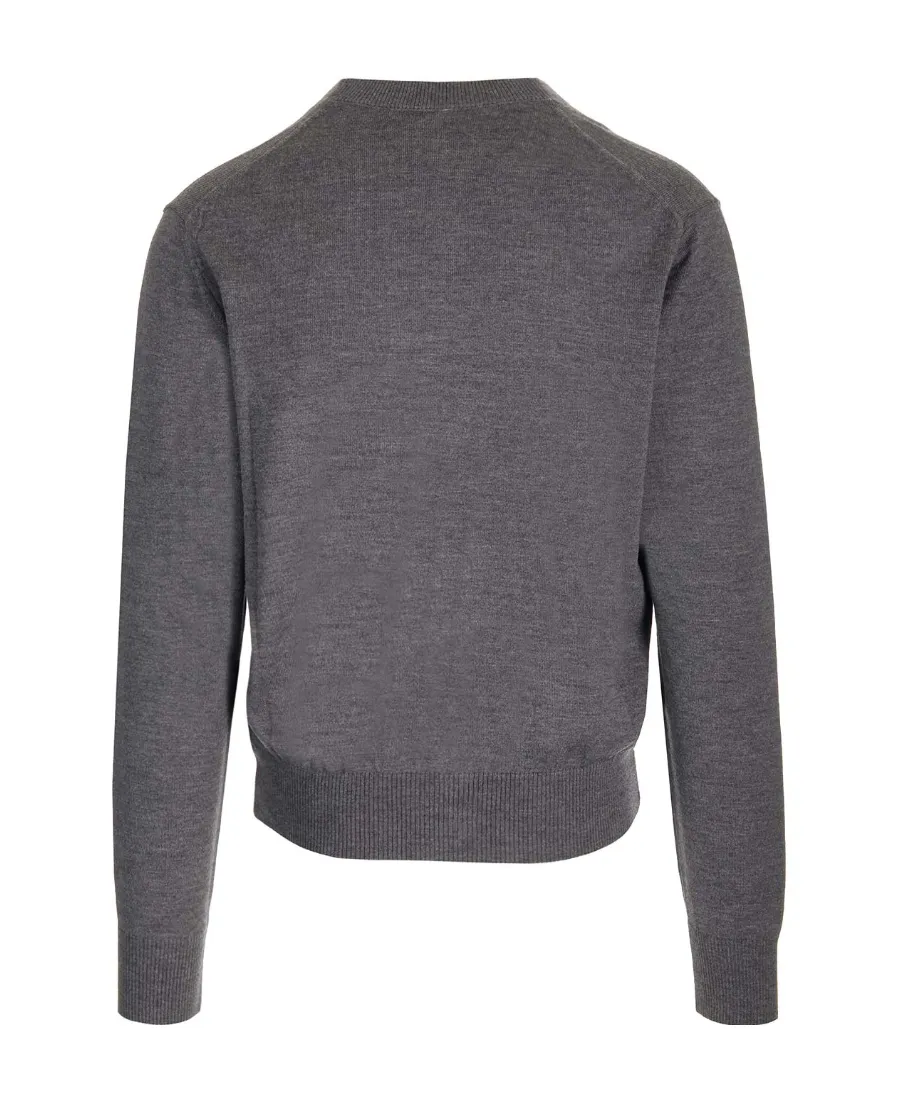 Logo Embroidered V-Neck Cardigan