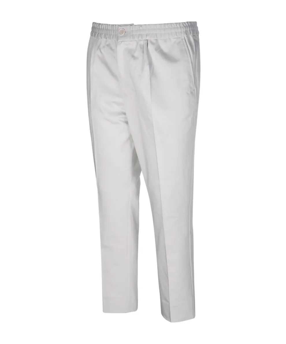Elastic Waist Straight Leg Trousers