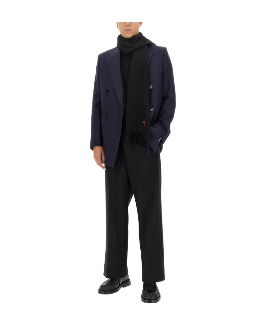 V-Neck Double-Breasted Tailored Blazer