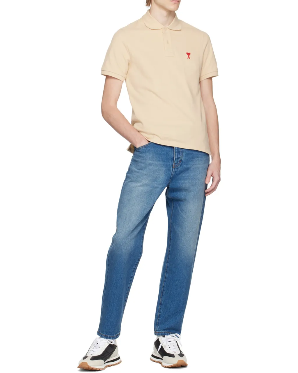 Logo Patch Tapered-Leg Jeans