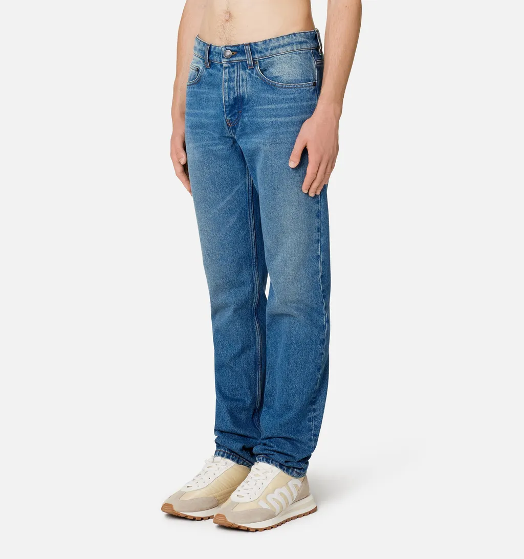 Logo Patch Tapered-Leg Jeans