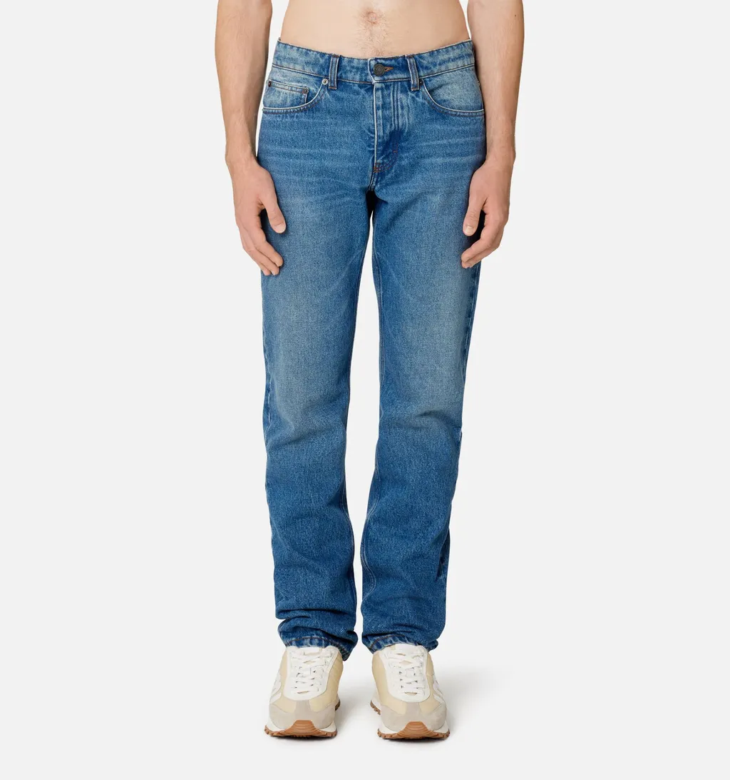 Logo Patch Tapered-Leg Jeans