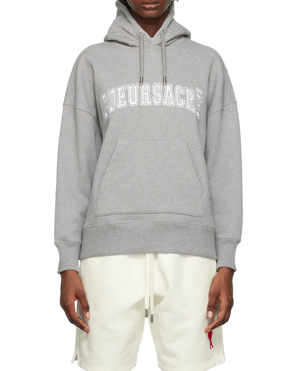 Coeur Sacré Embroidered Drawstring Hoodie