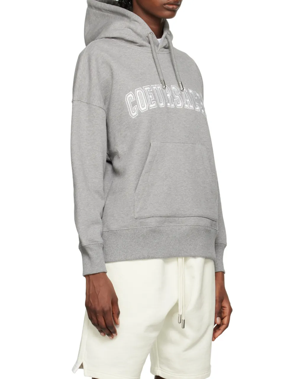 Coeur Sacré Embroidered Drawstring Hoodie