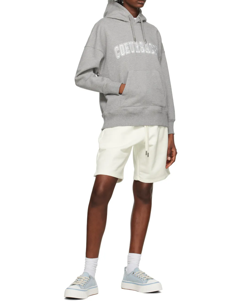 Coeur Sacré Embroidered Drawstring Hoodie