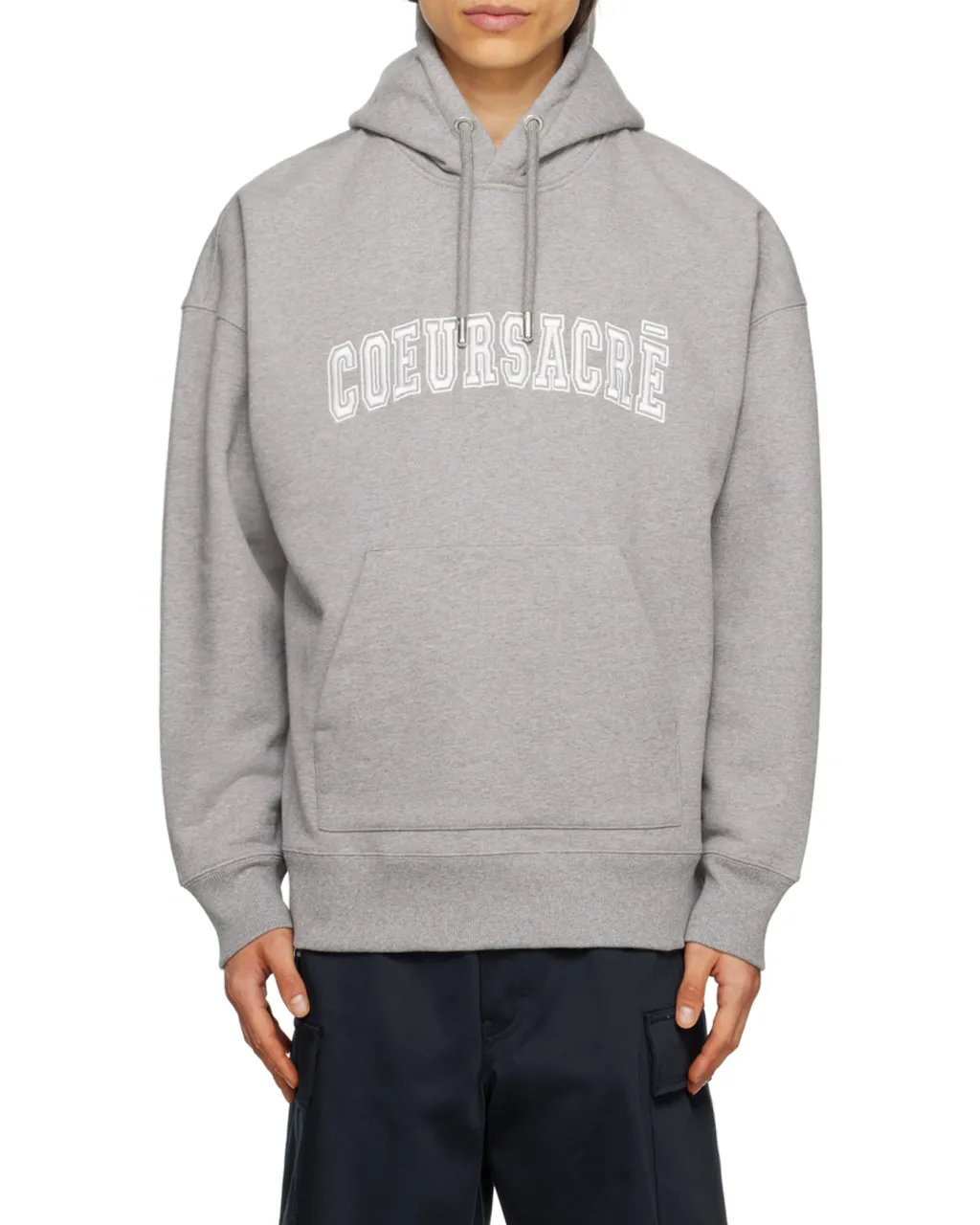 Coeur Sacré Embroidered Drawstring Hoodie