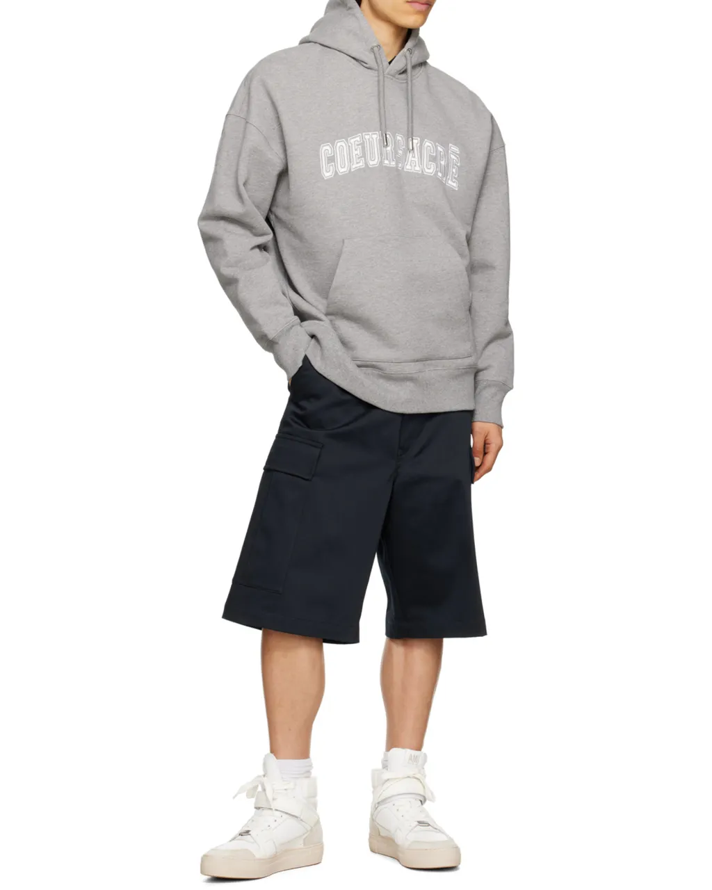 Coeur Sacré Embroidered Drawstring Hoodie