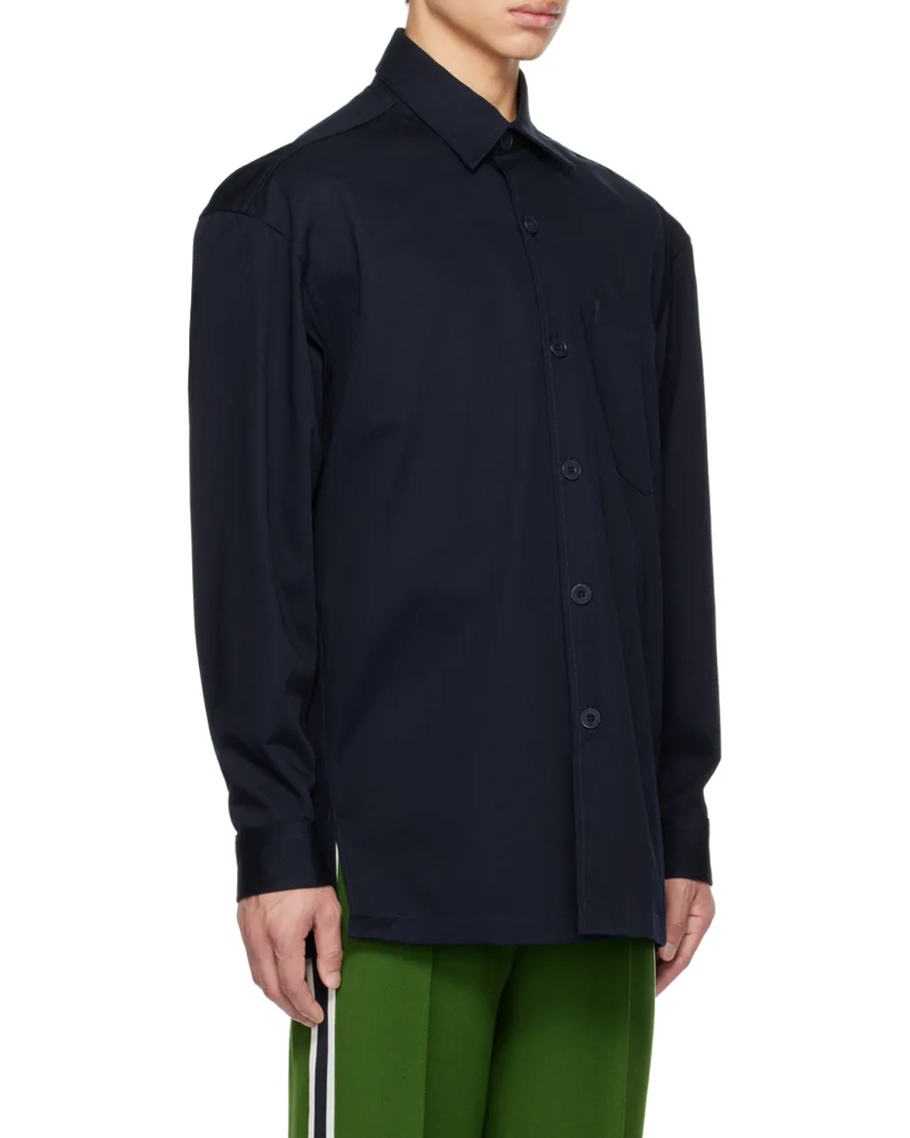 Logo-Printed Long-Sleeved Buttoned Shirt