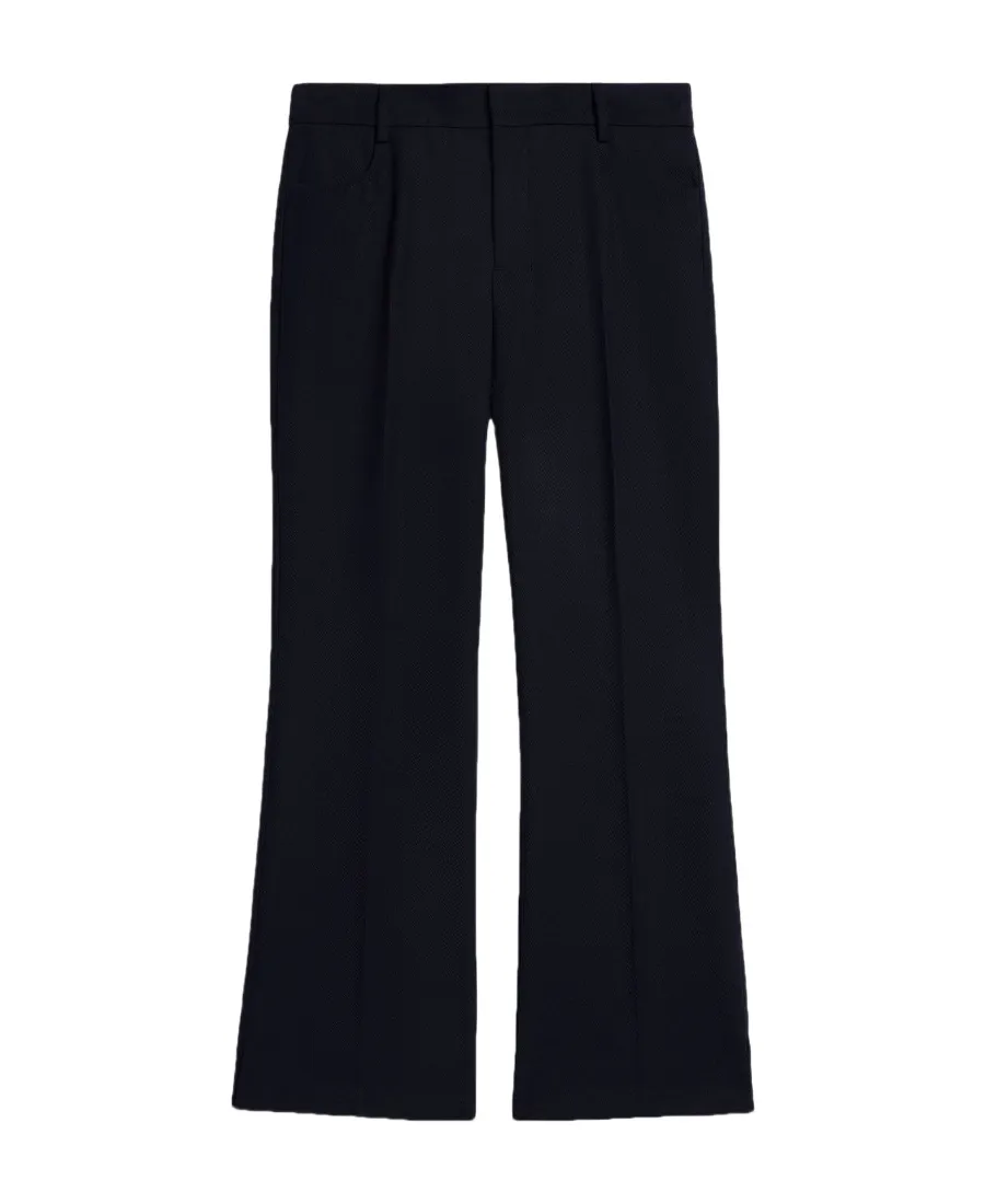 Mid-Rise Flared Trousers