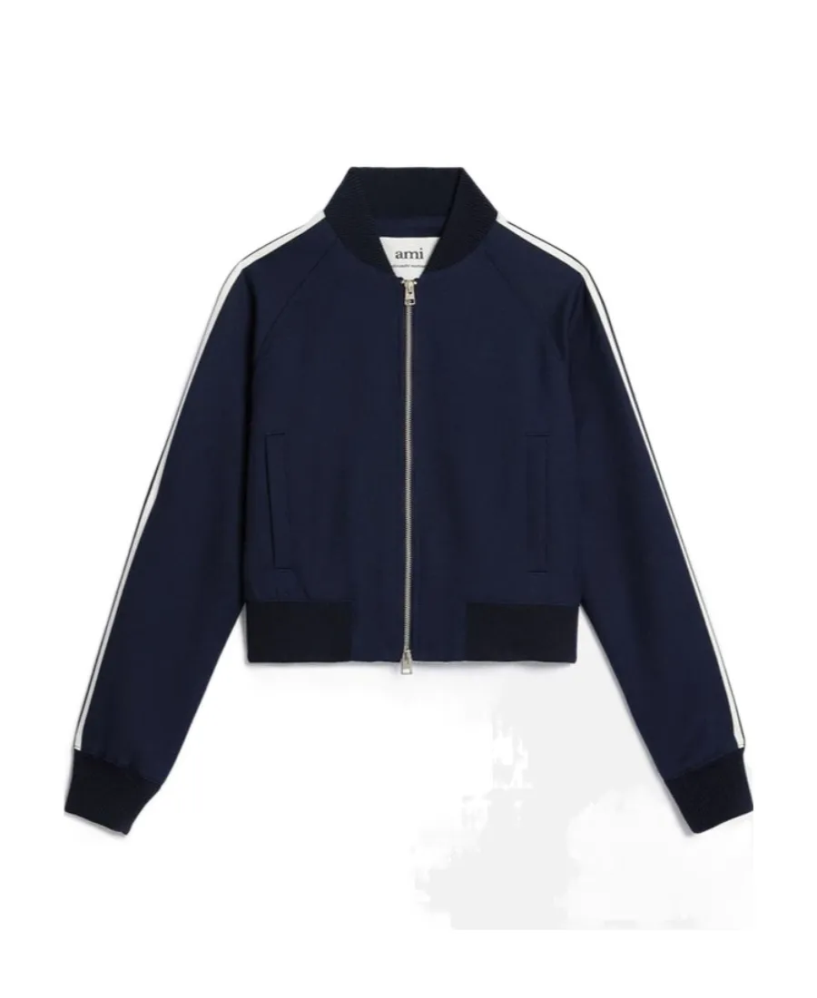 Stripe-Trim Track Jacket