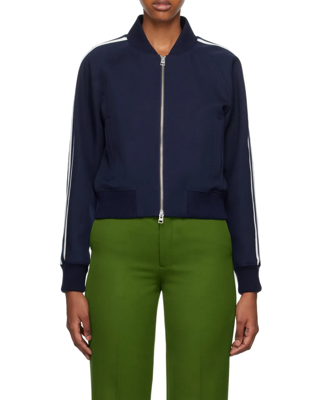 Stripe-Trim Track Jacket