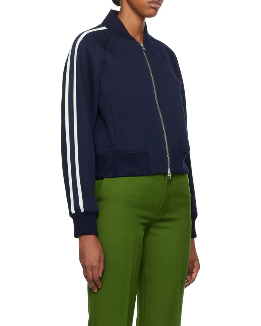 Stripe-Trim Track Jacket