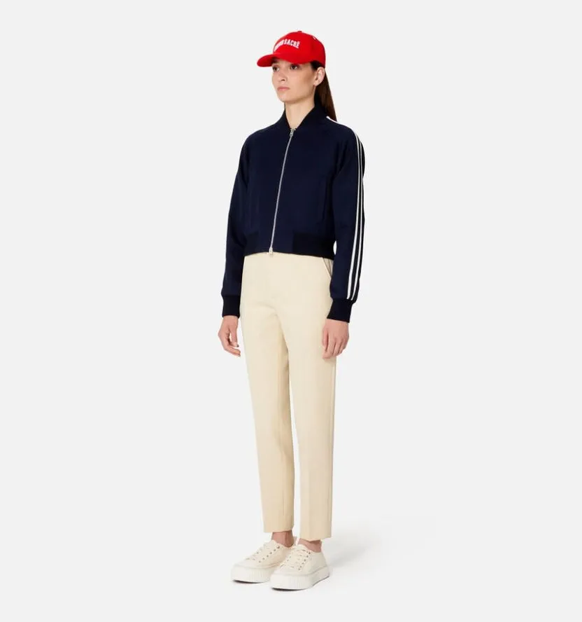 Stripe-Trim Track Jacket