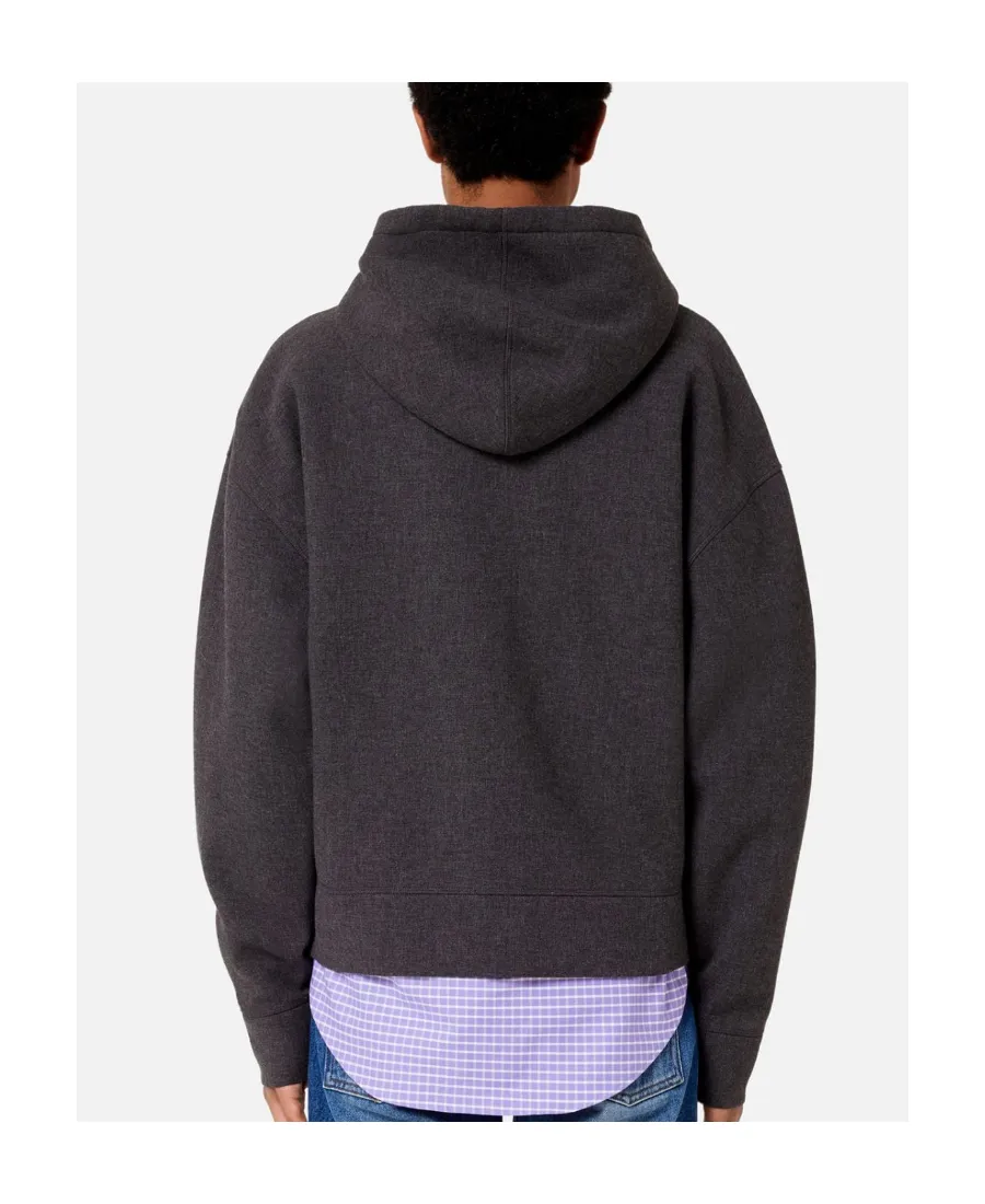 Drop-Shoulder Zip-Fastening Hoodie