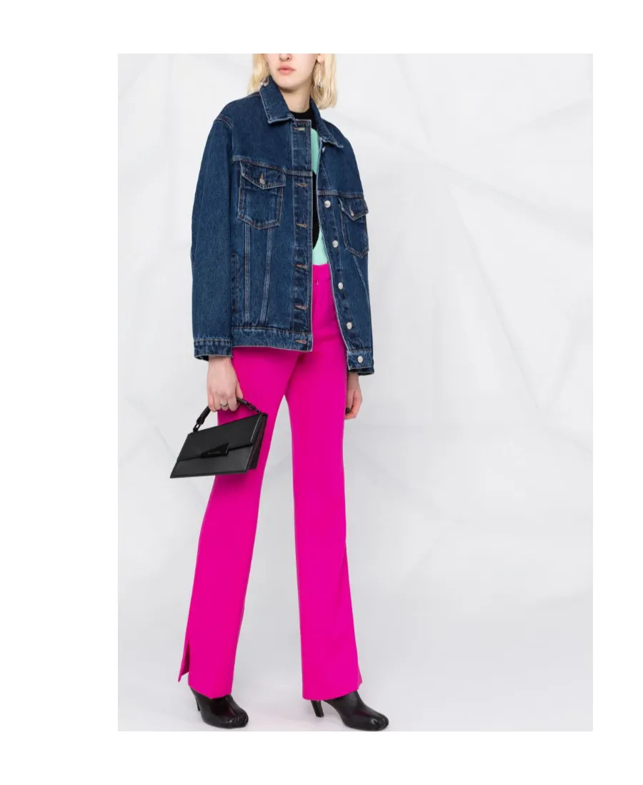 Flared Twill Trousers