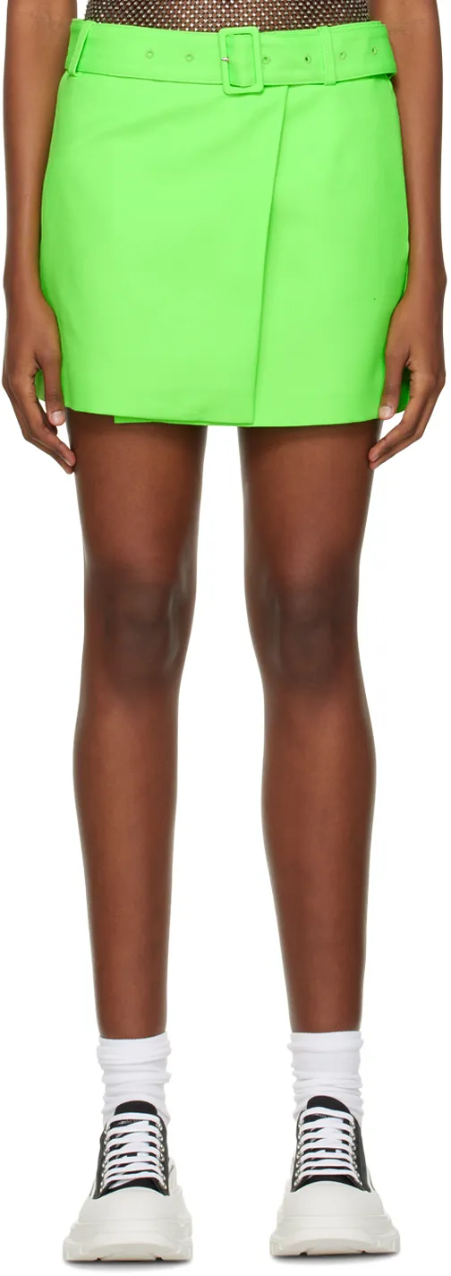 High Waist Straight Hem Mini Skirt