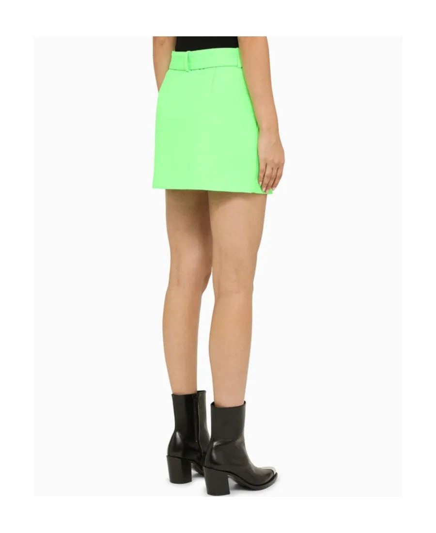 High Waist Straight Hem Mini Skirt